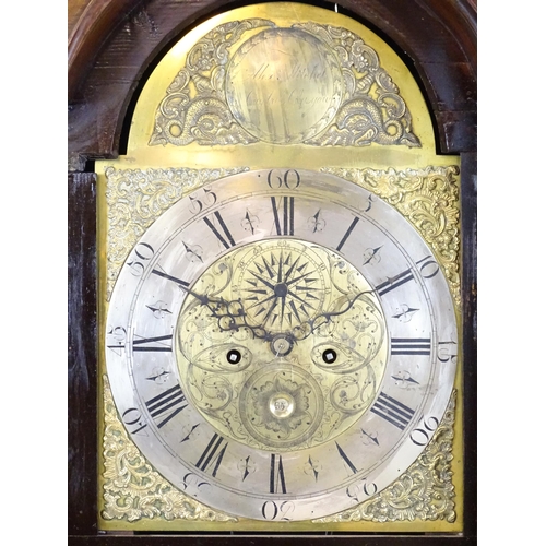 1425 - Alexander Mitchel (Mitchell) Gorbals, Glasgow : A Scottish Geo III oak 8-day longcase clock the arch... 