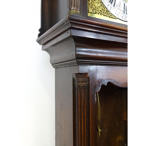 1428 - William Westbrook, London : An 18thC mahogany cased 8-day longcase clock, the brass face with silver... 