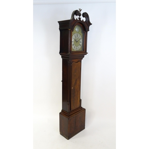 1428 - William Westbrook, London : An 18thC mahogany cased 8-day longcase clock, the brass face with silver... 