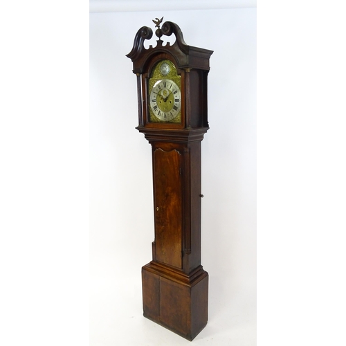 1428 - William Westbrook, London : An 18thC mahogany cased 8-day longcase clock, the brass face with silver... 