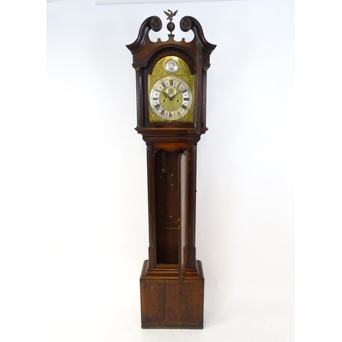 1428 - William Westbrook, London : An 18thC mahogany cased 8-day longcase clock, the brass face with silver... 