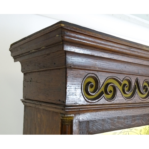 1429 - Dickerson, Framlingham : An oak cased 8-day longcase clock with brass face having Roman numerals and... 