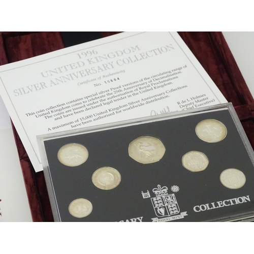 891 - Coins : Four Royal Mint United Kingdom proof sets, comprising a silver proof 1996 set numbered 10604... 