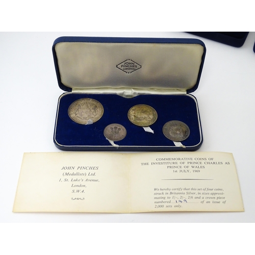 893 - Coins : assorted coins to include a Royal Mint silver proof crown commemorating the centenary of the... 