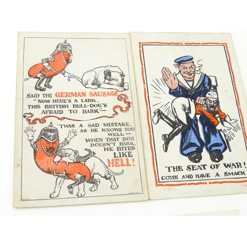 936 - Militaria , WWI / World War 1 / WW1 / First World War : a quantity of caricature / humorous postcard... 