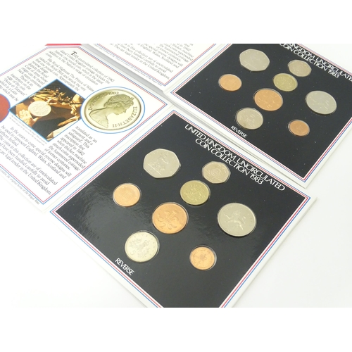 895 - Coins : a quantity of Queen Elizabeth II United Kingdom collectors coins to include two Royal Mint 1... 