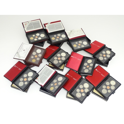 903 - A quantity of Royal Canadian Mint proof sets, for the years 1979, 1980, 1981, 1982, 1984, 1986, 1992... 