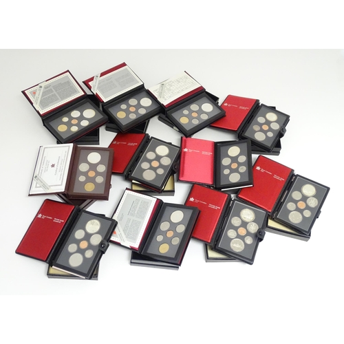 903 - A quantity of Royal Canadian Mint proof sets, for the years 1979, 1980, 1981, 1982, 1984, 1986, 1992... 