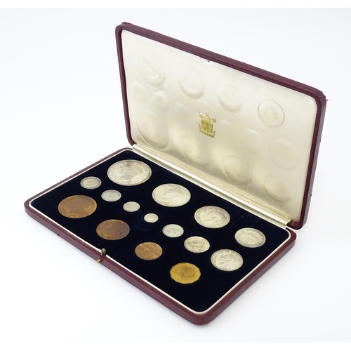 904 - Coins: A Royal Mint 1937 United Kingdom George VI specimen coin set, to include Maundy money coins. ... 