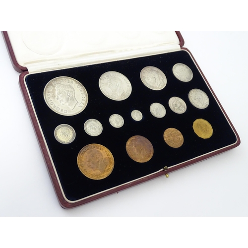 904 - Coins: A Royal Mint 1937 United Kingdom George VI specimen coin set, to include Maundy money coins. ... 