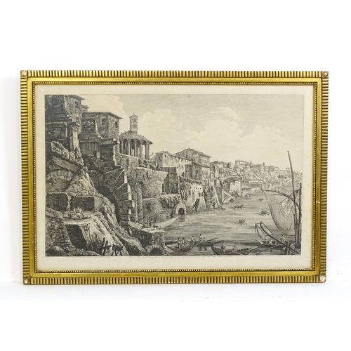 1894 - After Luigi Rossini (1790-1857), Etching, Veduta dell'Antiche sostruzioni fatte da Tarquinio, dette ... 