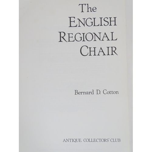 1961 - Book: The English Regional Chair by Bernard D. Cotton. Dedicated and signed by the author. Published... 