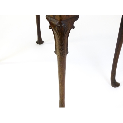 1506 - A George III mahogany side table with a moulded top above a single long frieze rawer with brass hand... 