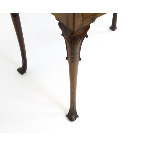 1506 - A George III mahogany side table with a moulded top above a single long frieze rawer with brass hand... 