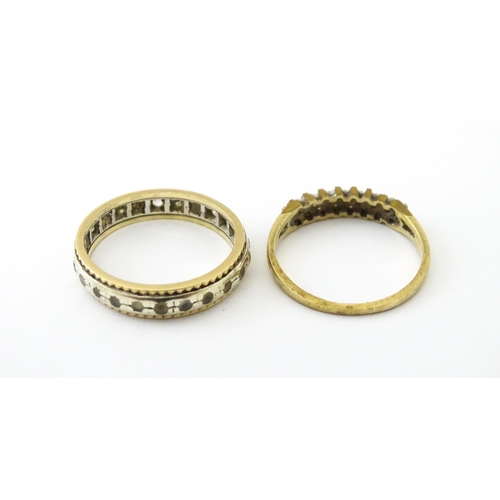 745 - A quantity of assorted 9ct, yellow metal and gilt metal jewellery to include rings and earrings.