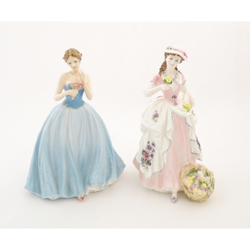 114 - Two Coalport limited edition ladies comprising Dearest Rose, no. 4132 / 9500, and The Flower Seller,... 