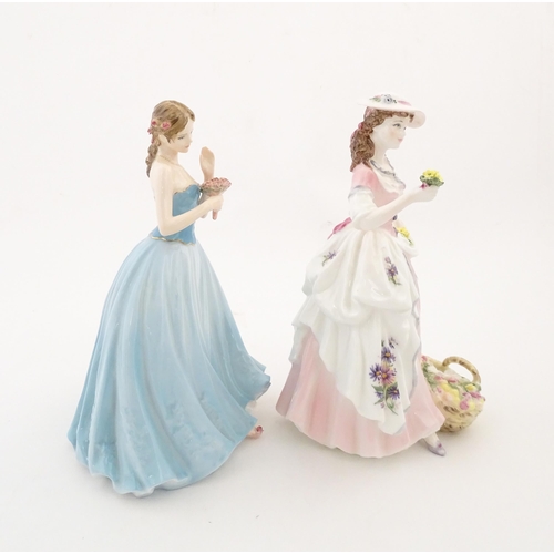 114 - Two Coalport limited edition ladies comprising Dearest Rose, no. 4132 / 9500, and The Flower Seller,... 