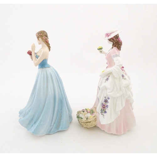 114 - Two Coalport limited edition ladies comprising Dearest Rose, no. 4132 / 9500, and The Flower Seller,... 