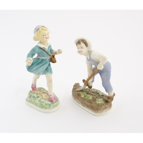 119 - Two Royal Worcester figures comprising Thursday's Child has Far to Go, and Saturday's Child Works Ha... 