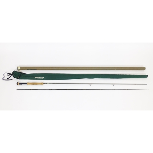 1128 - Fishing : a Sage (USA) 'XP 796 Graphite IIIe' two-piece fly rod, approx 114