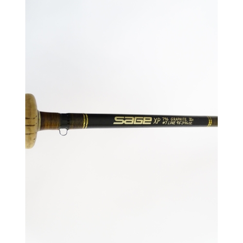 1128 - Fishing : a Sage (USA) 'XP 796 Graphite IIIe' two-piece fly rod, approx 114