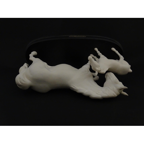 126 - A Royal Doulton model Spirit of Affection depicting white horse and foal. Marked under, and having p... 