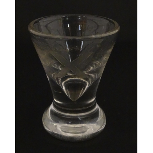 204 - Freemasonry / Masonic Interest: A Masonic toastmasters glass etched St Andrew's Lodge No. 222. Appro... 