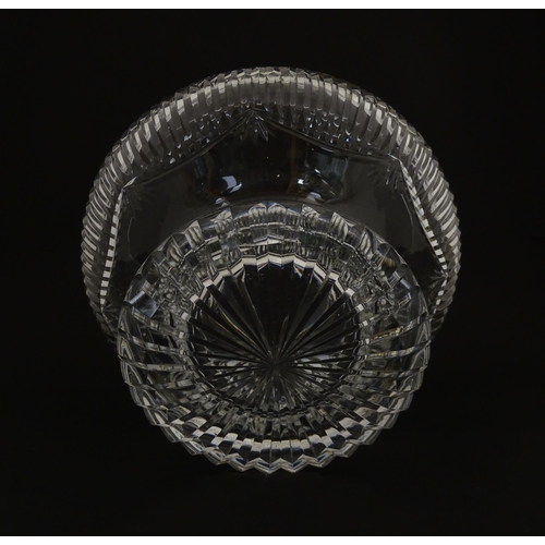 208 - A cut crystal glass bowl, possibly Waterford. Approx. 6 1/2