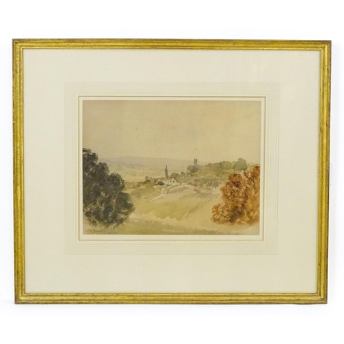 1795 - G. Marks, 19th century, Watercolour, Batheaston (Avon and Bath), A view of the village from across t... 