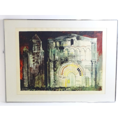 1902 - John Piper (1903-1992), Artist's Proof lithograph, St Simon-de-Pelouaille, Charente. A/P in pencil u... 