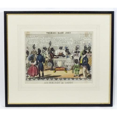 1904 - Charles Hunt after William Summers, 19th century, Satirical etching with aquatint, Marriage a la Mod... 