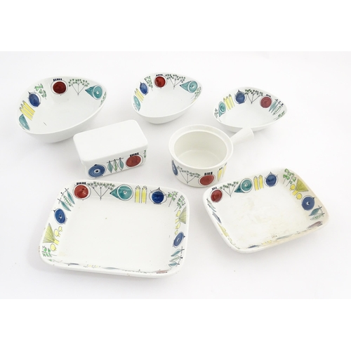 172A - A quantity of Swedish Rorstrand dinner wares in the Picknick pattern designed by Marianne Westman, t... 