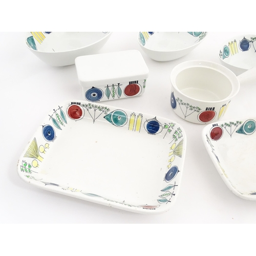 172A - A quantity of Swedish Rorstrand dinner wares in the Picknick pattern designed by Marianne Westman, t... 