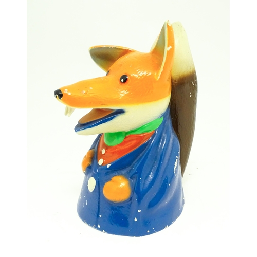 947 - A 20thC novelty cast money box modelled as Basil Brush Ivan Owen & Peter Firmin. Approx. 8