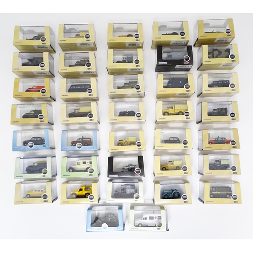 959 - Toys: A quantity of die cast scale model Oxford Fire / Military / Commercial vehicles to include RAF... 