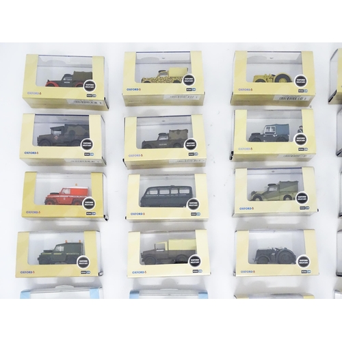 959 - Toys: A quantity of die cast scale model Oxford Fire / Military / Commercial vehicles to include RAF... 