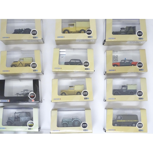 959 - Toys: A quantity of die cast scale model Oxford Fire / Military / Commercial vehicles to include RAF... 