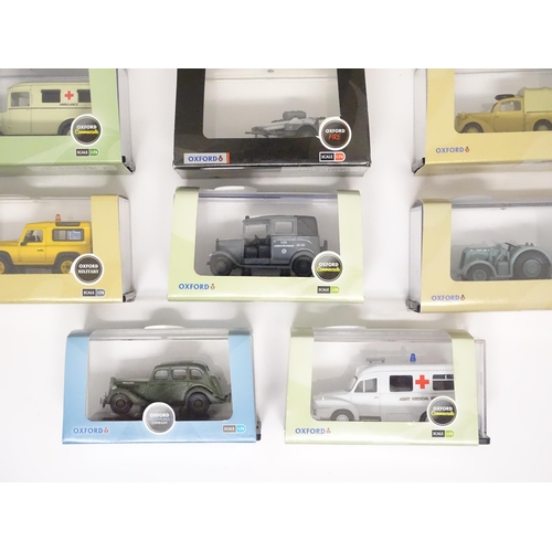 959 - Toys: A quantity of die cast scale model Oxford Fire / Military / Commercial vehicles to include RAF... 