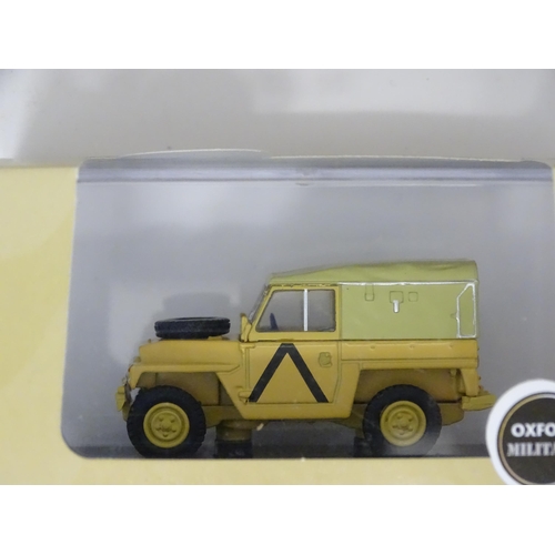 959 - Toys: A quantity of die cast scale model Oxford Fire / Military / Commercial vehicles to include RAF... 