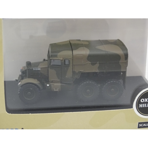 960 - Toys: A quantity of die cast scale model Oxford Military / Fire / Commercials vehicles to include Th... 