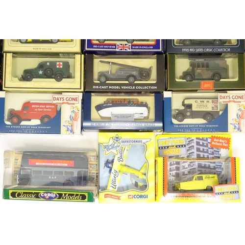 961 - Toys: A quantity of assorted die cast scale model vehicles to include Lledo Days Gone 1939 Ford Fire... 