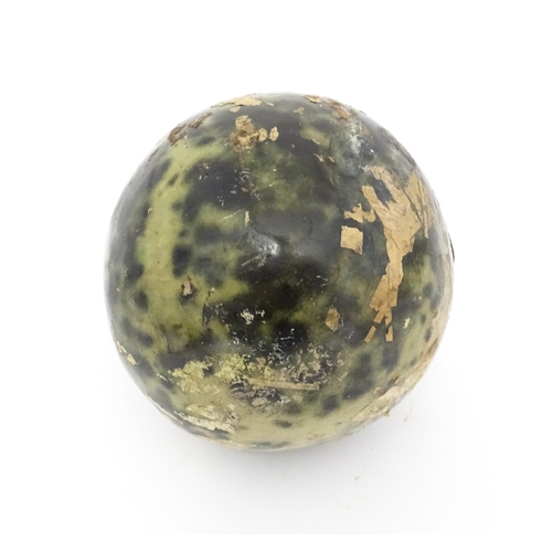 1105 - Natural History / Geology Interest: A large polished hardstone specimen sphere, possibly green pyrit... 