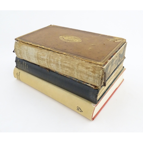 1981 - Books: Three assorted books comprising Outlines of Astronomy by Sir John F. W. Herschel, 1851; Histo... 