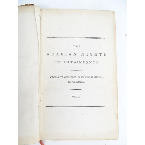 1992 - Books: The Arabian Nights Entertainments, Volume 1 & 3. Printed for C. D. Piguenit, London, 1792 (2)