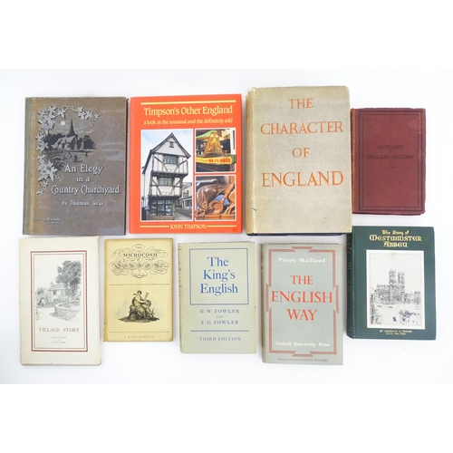 2004 - Books: Nine assorted books on the subject of England to include The Character of England edited by E... 