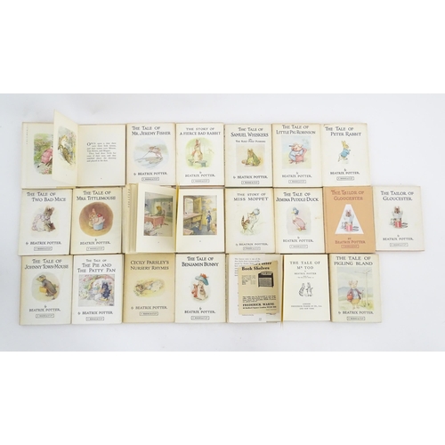 2015 - Books: A quantity of Beatrix Potter books Published by F. Warne & Co. to include The Tale of Ginger ... 