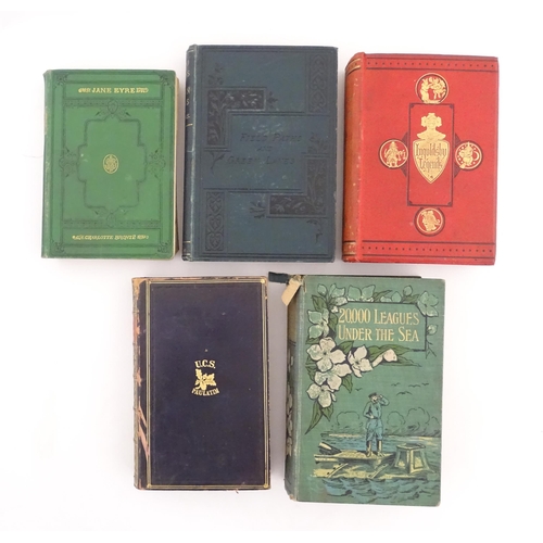 2020 - Books: Five assorted books comprising Jane Eyre An Autobiography by Currer Bell, 1877; The Life of L... 