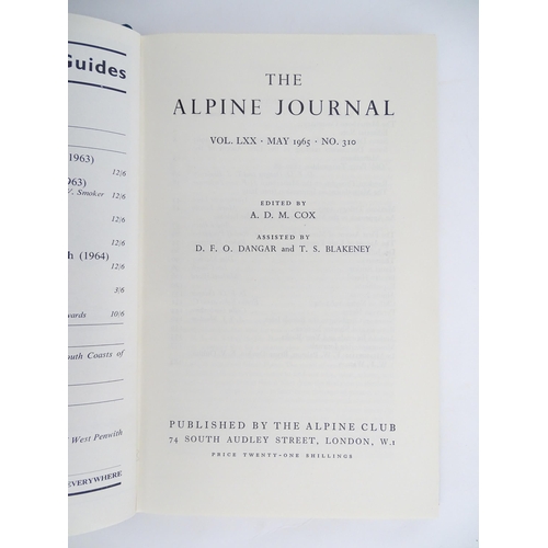 2043 - Books: Various editions of The Alpine Journal - A Record of Mountain Adventure and Scientific Observ... 