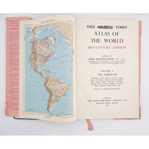 2051 - Books: The Time Atlas of the World, Volume 5 - The Americas, edited by John Bartholomew, 1957. Toget... 