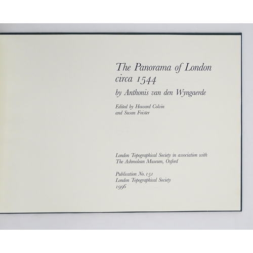 2053 - Book: The Panorama of London circa 1544, by Anthonis van den Wyngaerde, edited by Howard Colvin and ... 